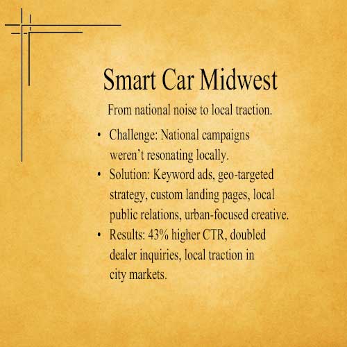 smart car case history by Steven Hausheer, Chicago digital creator, designer, marketer and content